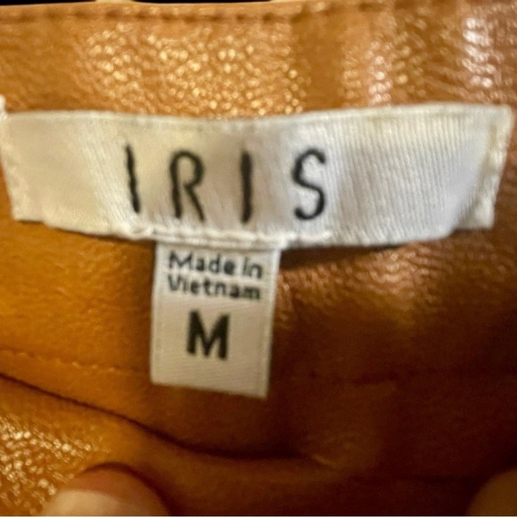 Iris Tan Faux Leather Wrap Mini Skort - Picture 6 of 6